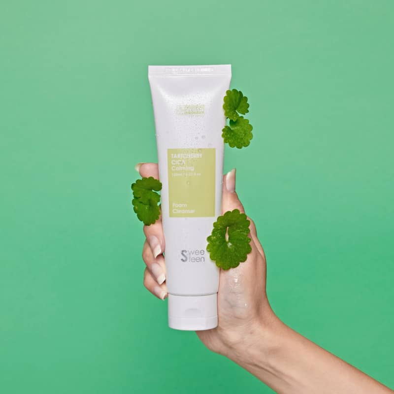 sweeteen tartcherry cica calming foam cleanser korean skincare