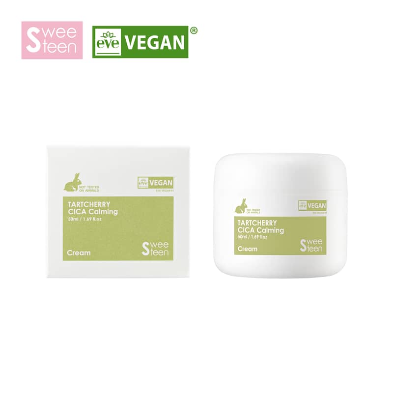 sweeteen tartcherry cica calming cream skincare product