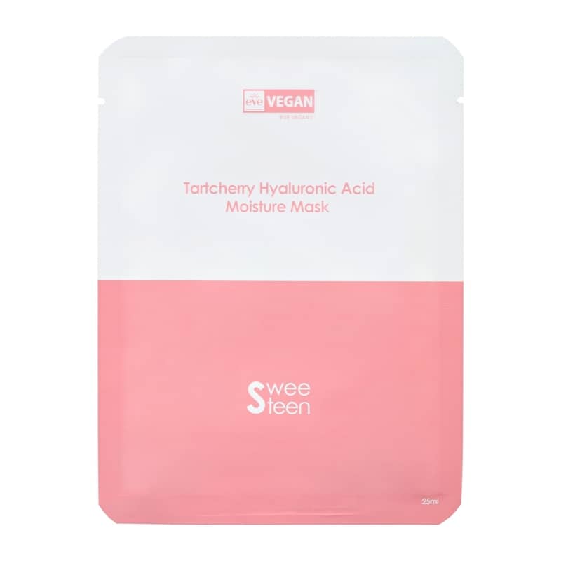 sweeteen tartcherry hyaluronic acid moisture mask skincare product