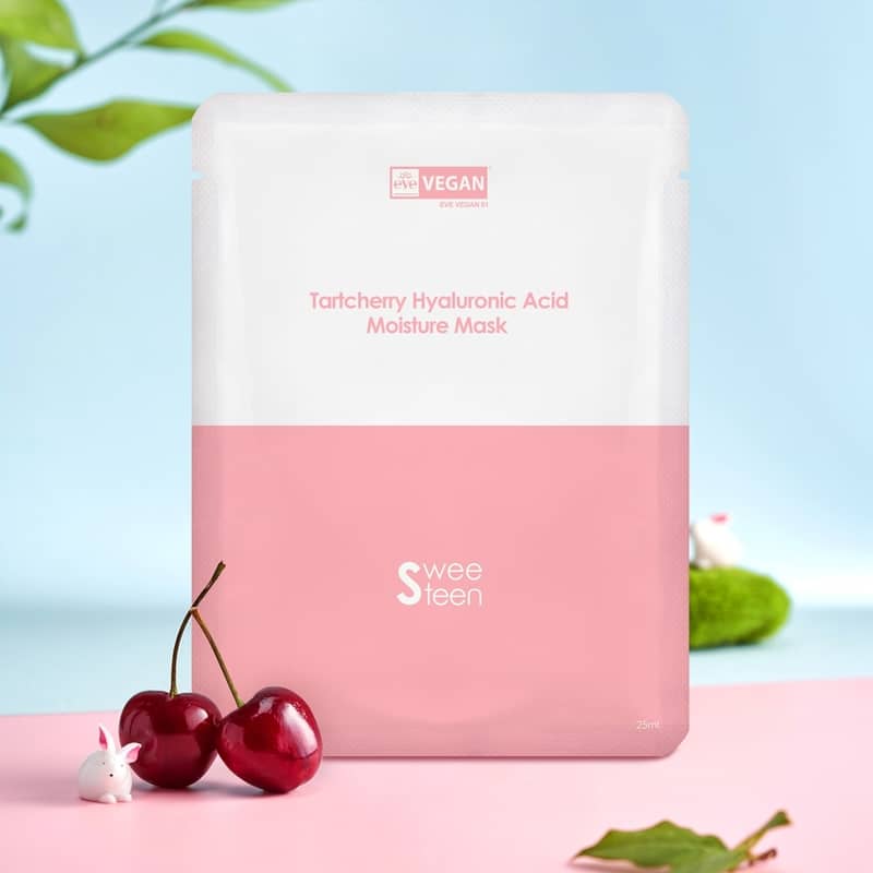 sweeteen tartcherry hyaluronic acid moisture mask kpop skincare